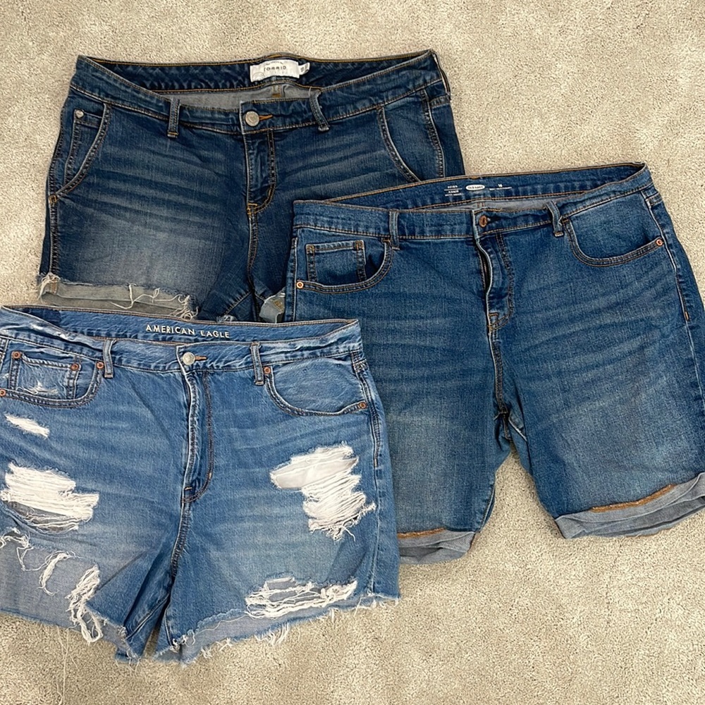 Lot of 3 pairs of jean shorts